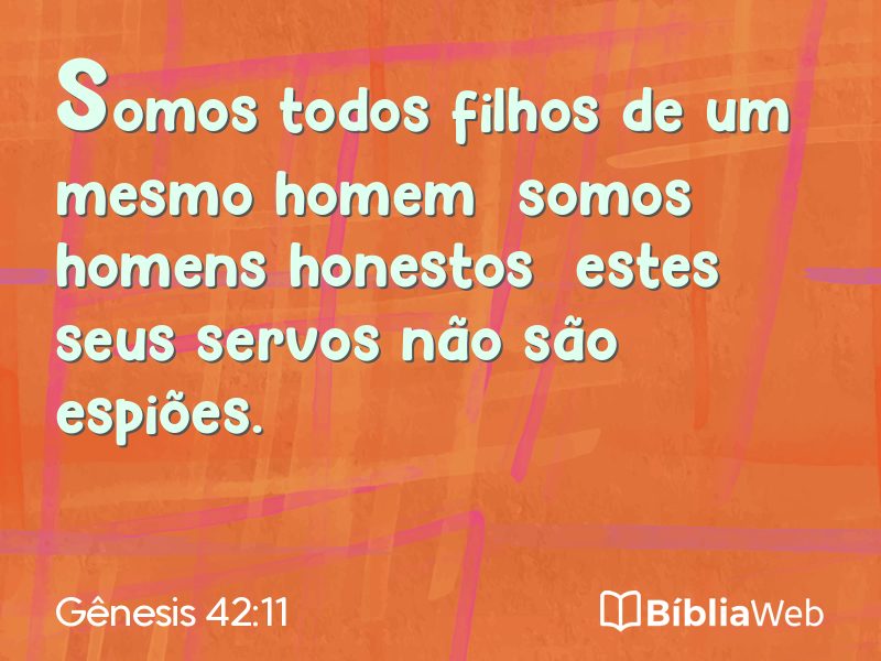 Gênesis 42:11 em imagem para compartilhar