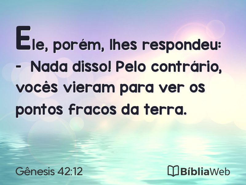 Gênesis 42:12 em imagem para compartilhar