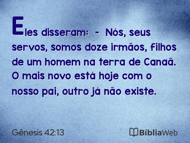 Gênesis 42:13 em imagem para compartilhar