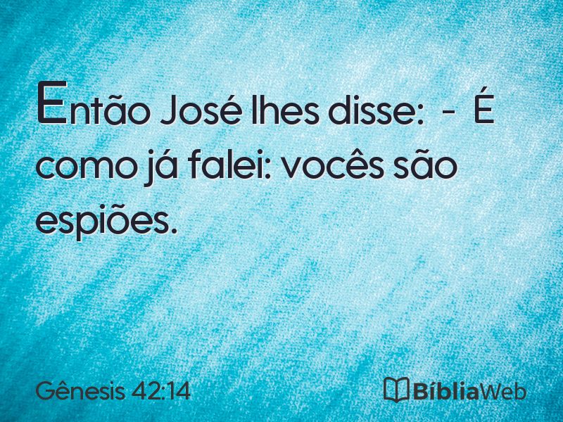 Gênesis 42:14 em imagem para compartilhar