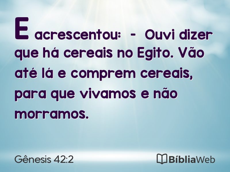 Gênesis 42:2 em imagem para compartilhar