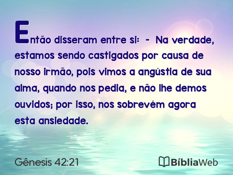 Gênesis 42:21 em imagem para compartilhar