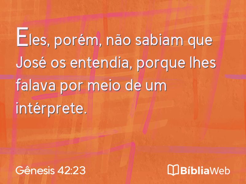Gênesis 42:23 em imagem para compartilhar