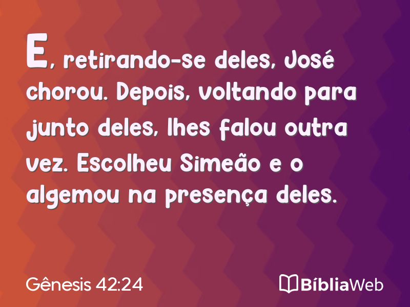 Gênesis 42:24 em imagem para compartilhar