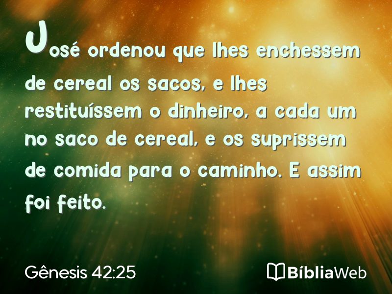 Gênesis 42:25 em imagem para compartilhar