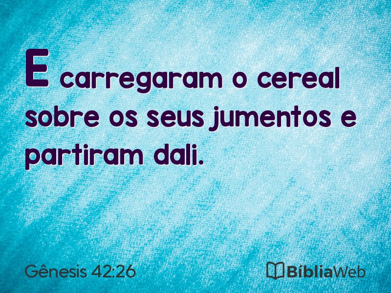 Gênesis 42:26 em imagem para compartilhar