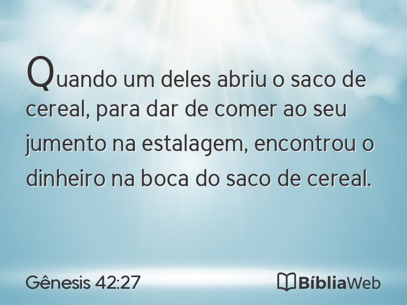 Gênesis 42:27 em imagem para compartilhar