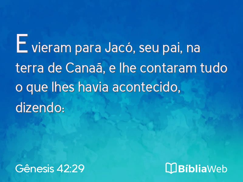 Gênesis 42:29 em imagem para compartilhar