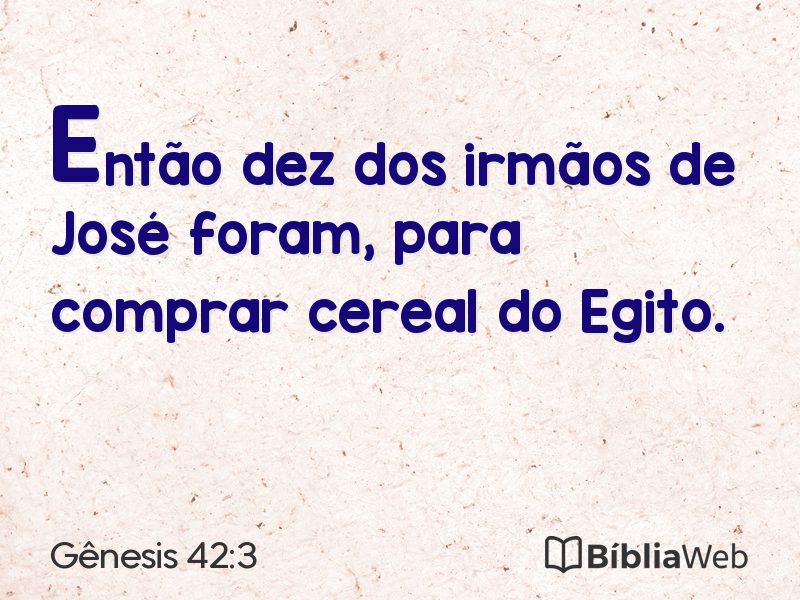 Gênesis 42:3 em imagem para compartilhar