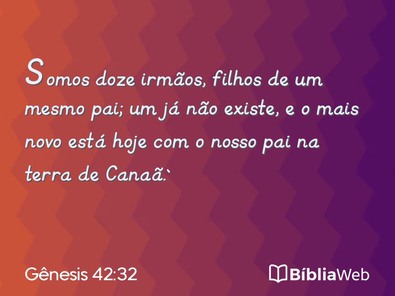 Gênesis 42:32 em imagem para compartilhar