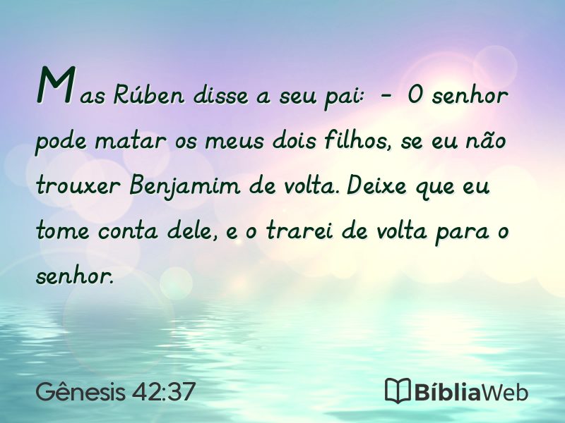 Gênesis 42:37 em imagem para compartilhar
