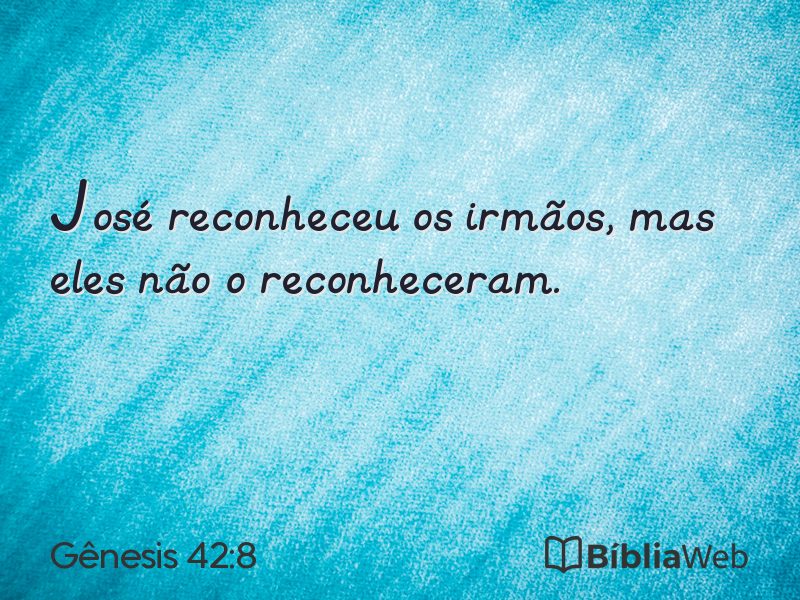 Gênesis 42:8 em imagem para compartilhar