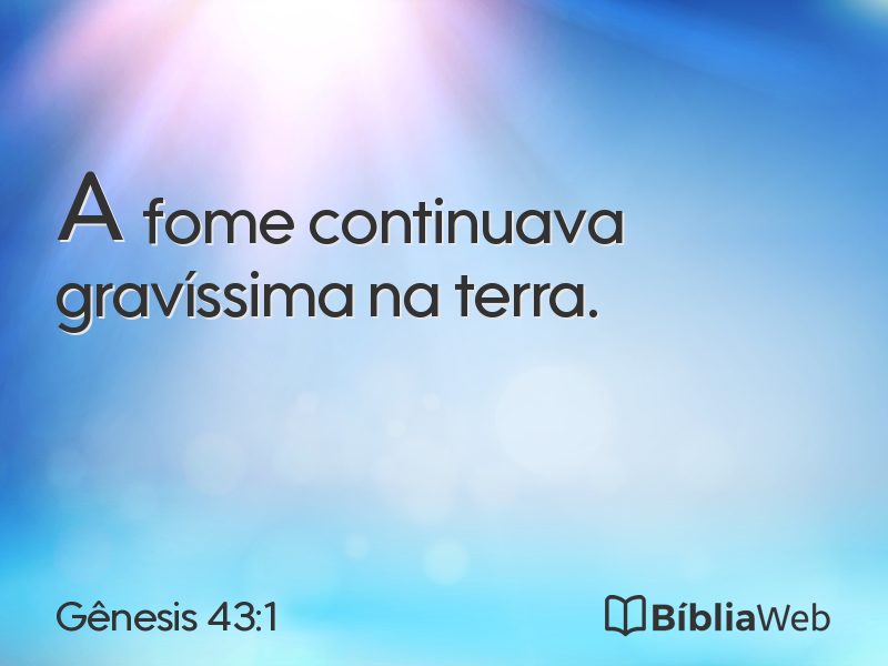 Gênesis 43:1 em imagem para compartilhar