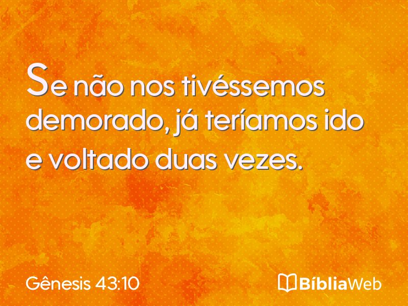 Gênesis 43:10 em imagem para compartilhar