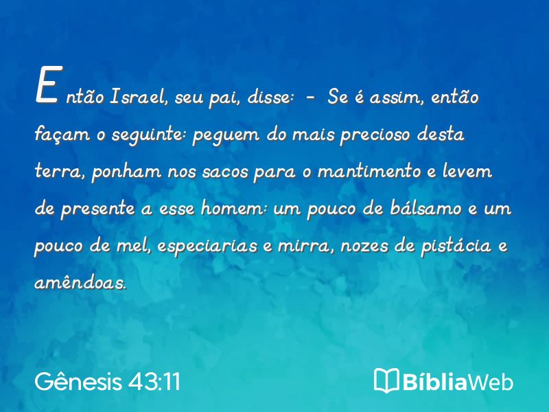 Gênesis 43:11 em imagem para compartilhar