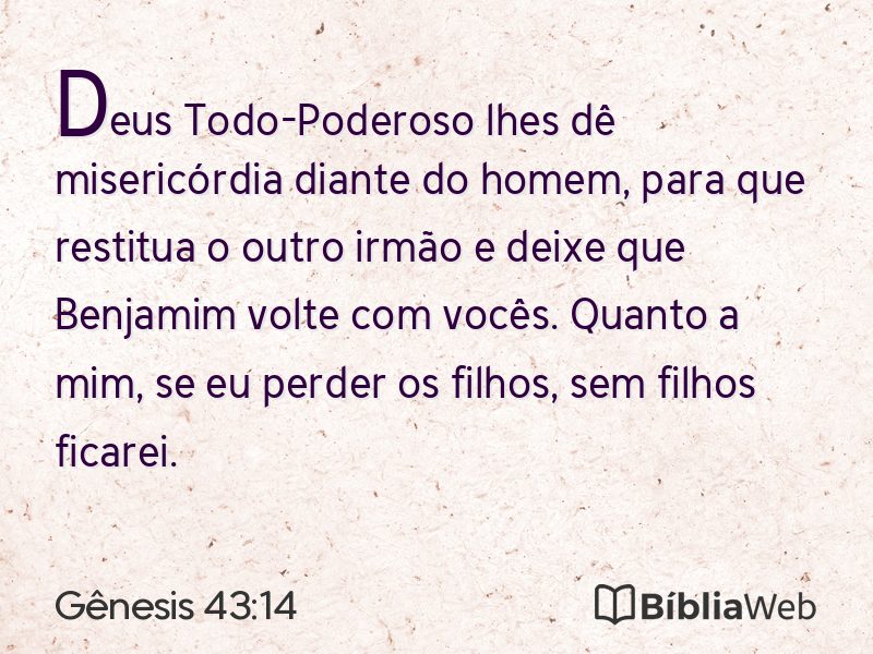 Gênesis 43:14 em imagem para compartilhar