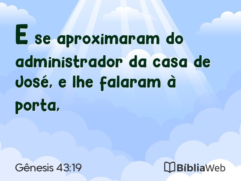 Gênesis 43:19 em imagem para compartilhar