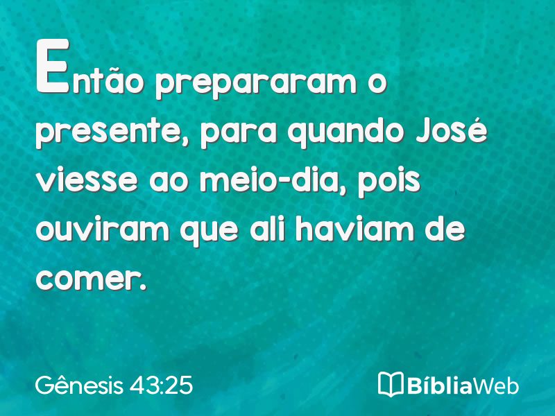 Gênesis 43:25 em imagem para compartilhar