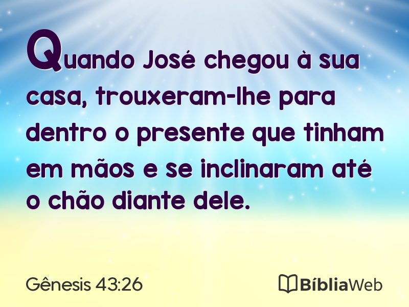 Gênesis 43:26 em imagem para compartilhar