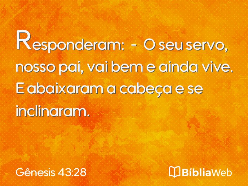 Gênesis 43:28 em imagem para compartilhar