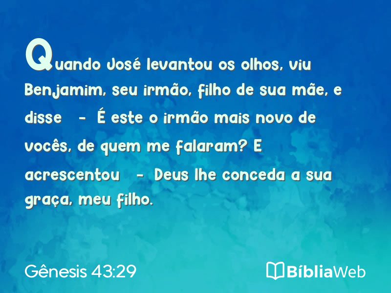 Gênesis 43:29 em imagem para compartilhar