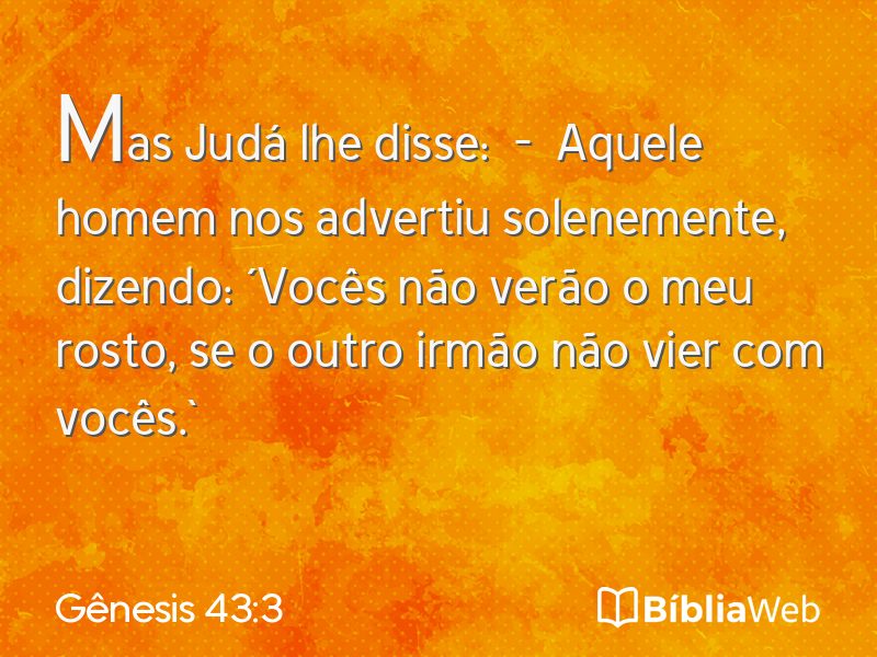 Gênesis 43:3 em imagem para compartilhar