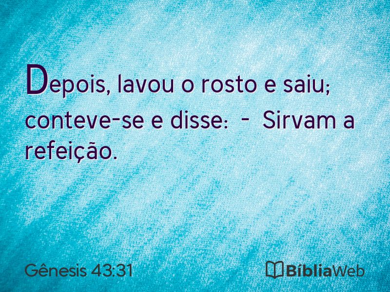 Gênesis 43:31 em imagem para compartilhar