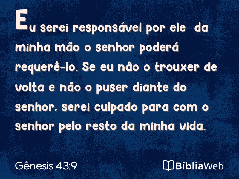 Gênesis 43:9 em imagem para compartilhar