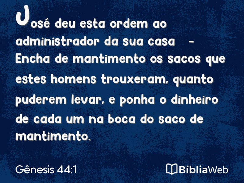 Gênesis 44:1 em imagem para compartilhar