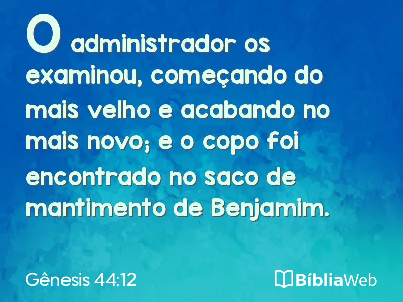 Gênesis 44:12 em imagem para compartilhar
