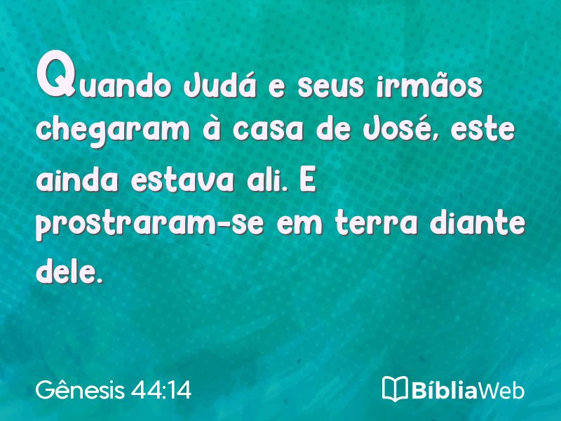 Gênesis 44:14 em imagem para compartilhar