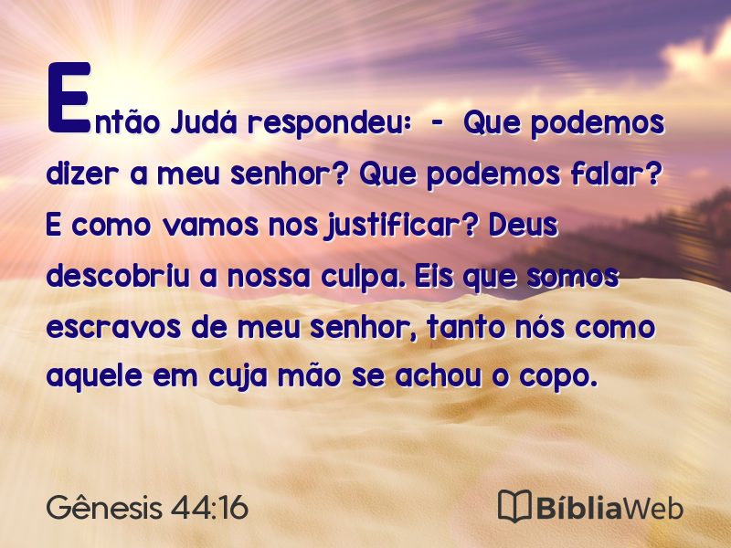 Gênesis 44:16 em imagem para compartilhar