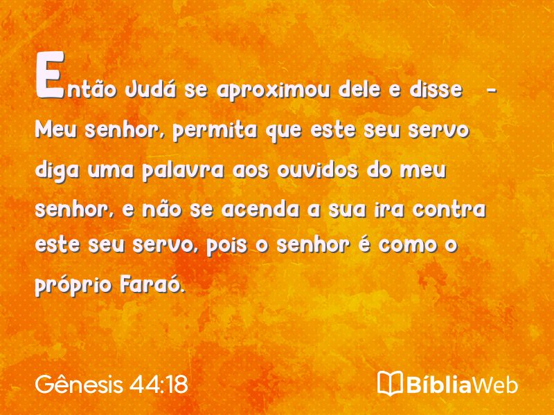 Gênesis 44:18 em imagem para compartilhar