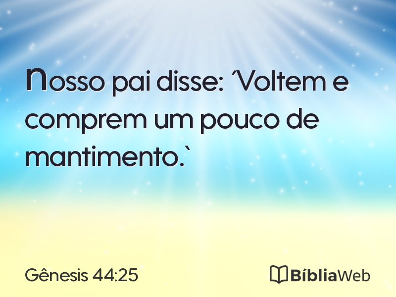 Gênesis 44:25 em imagem para compartilhar