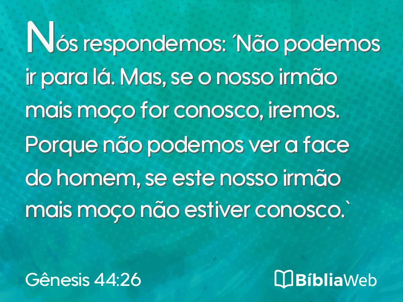 Gênesis 44:26 em imagem para compartilhar