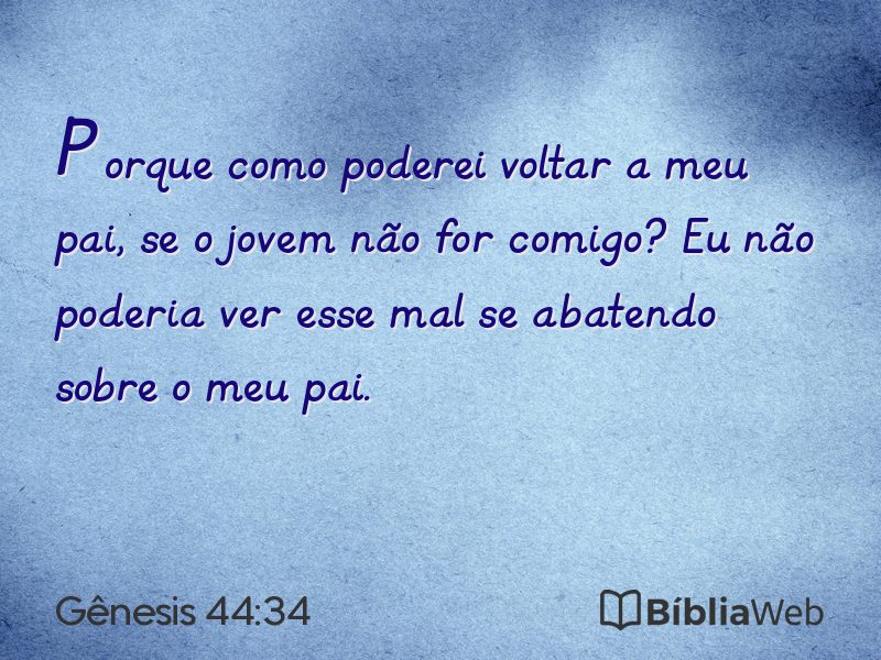 Gênesis 44:34 em imagem para compartilhar
