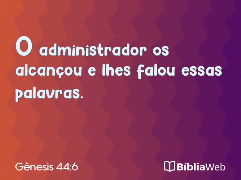 Gênesis 44:6 em imagem para compartilhar