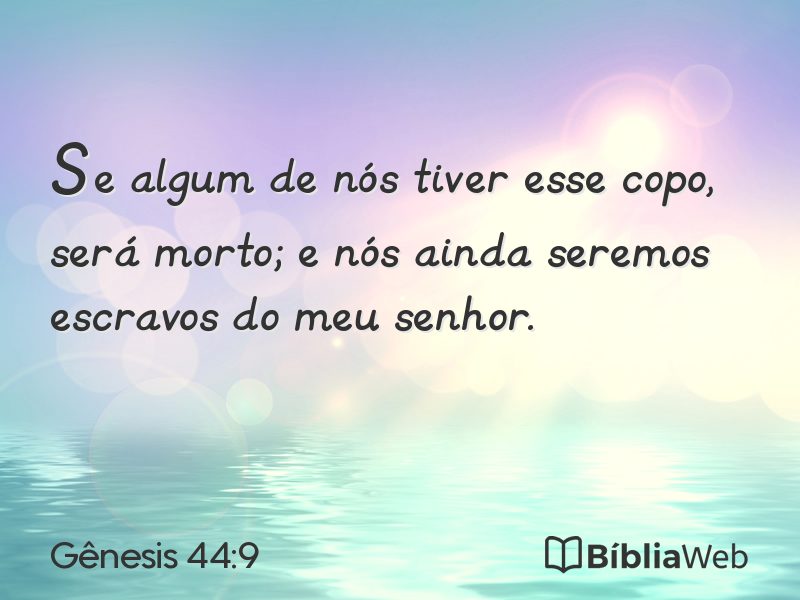 Gênesis 44:9 em imagem para compartilhar