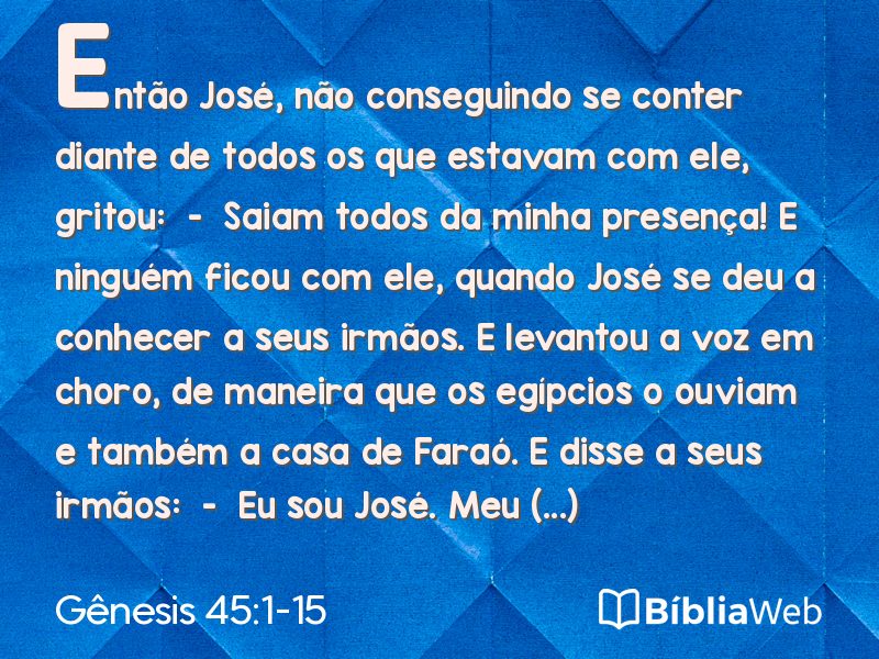 Gênesis 45:1-15 em imagem para compartilhar