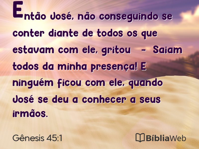 Gênesis 45:1 em imagem para compartilhar