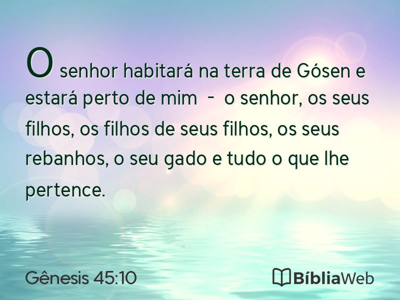 Gênesis 45:10 em imagem para compartilhar