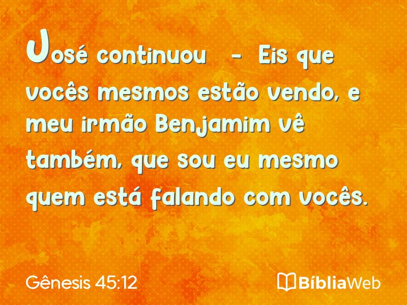 Gênesis 45:12 em imagem para compartilhar