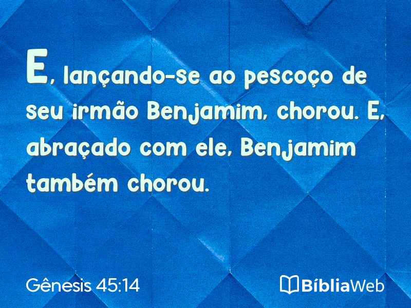 Gênesis 45:14 em imagem para compartilhar