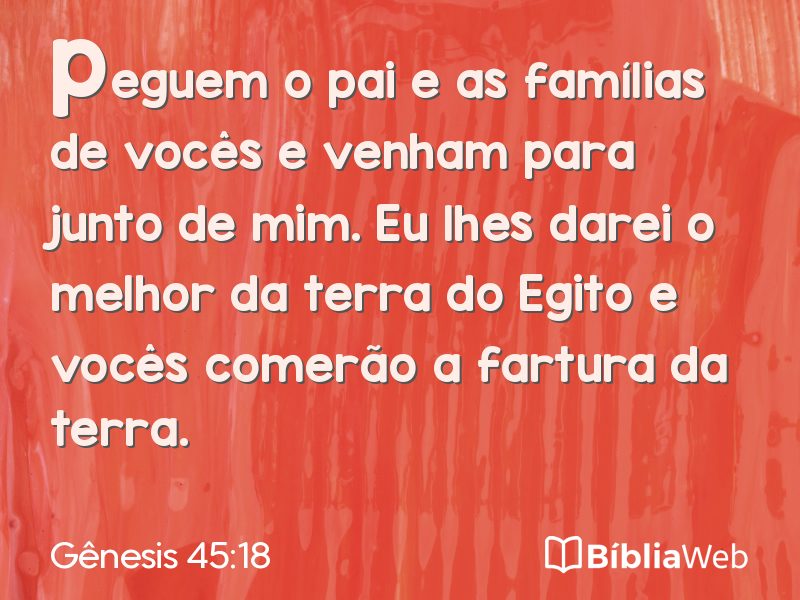 Gênesis 45:18 em imagem para compartilhar