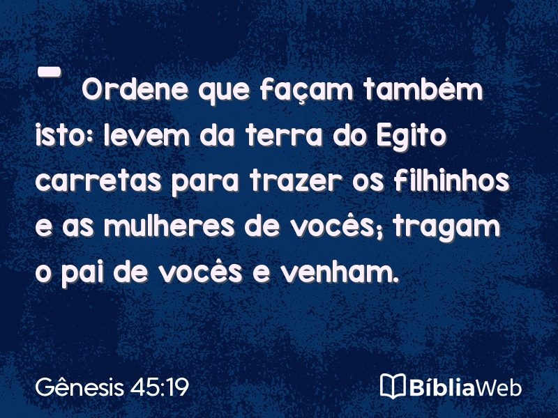 Gênesis 45:19 em imagem para compartilhar