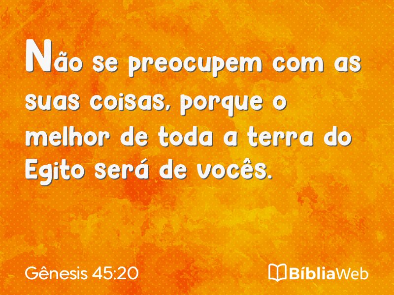 Gênesis 45:20 em imagem para compartilhar