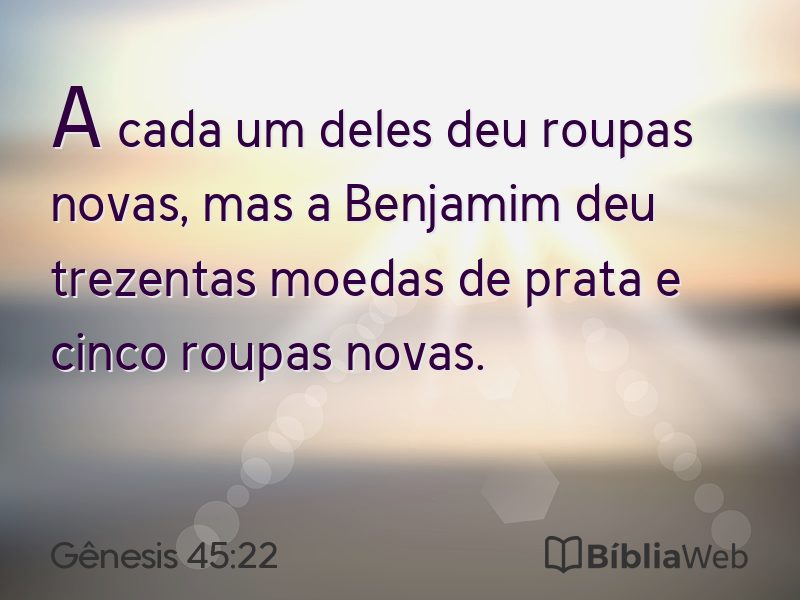 Gênesis 45:22 em imagem para compartilhar