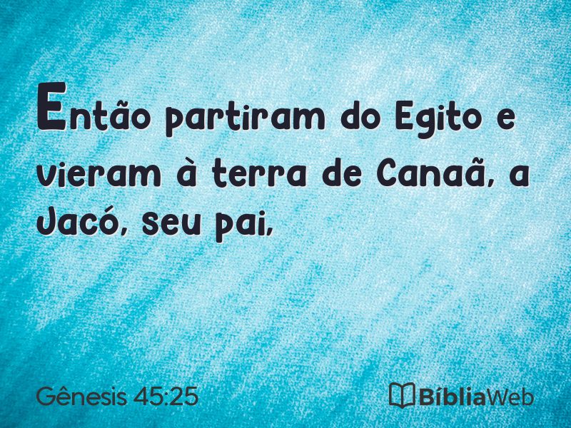 Gênesis 45:25 em imagem para compartilhar