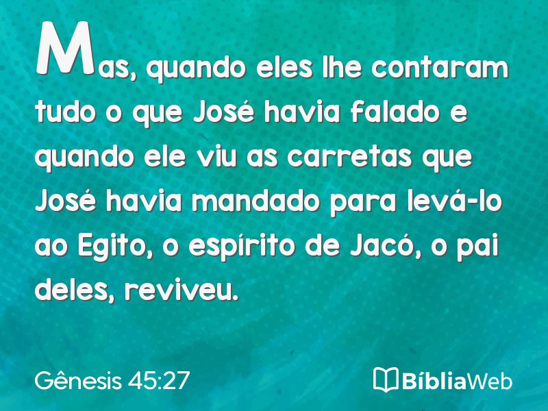 Gênesis 45:27 em imagem para compartilhar
