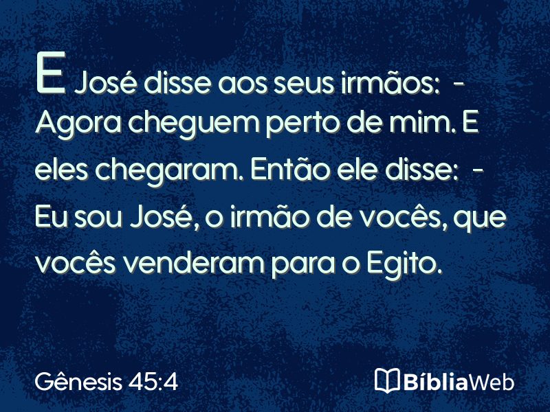 Gênesis 45:4 em imagem para compartilhar